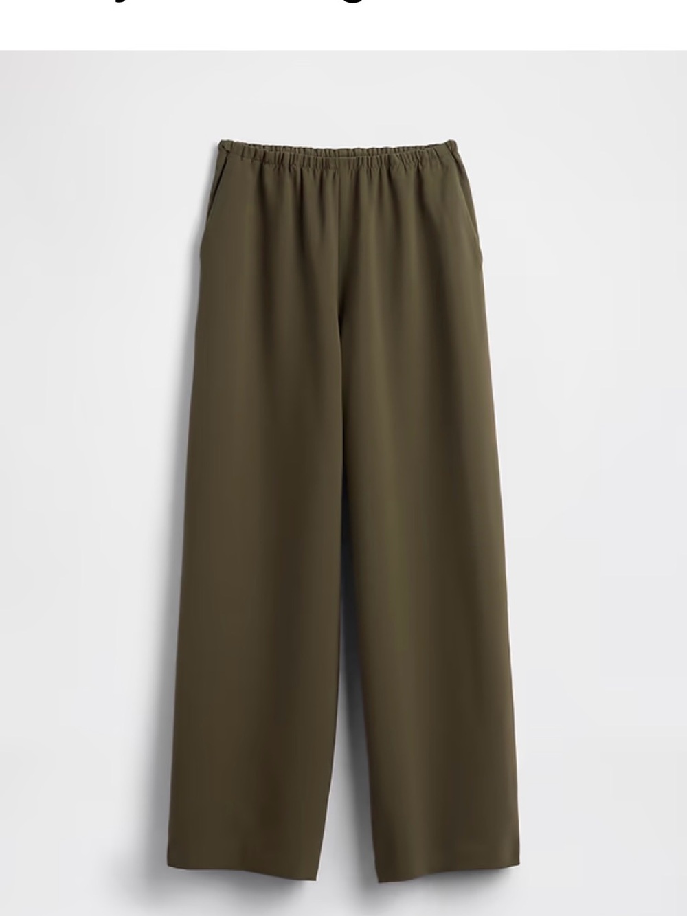 GAP Easy Wide-leg Pants. Olive Green